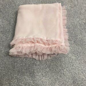 Pink Ruffled Scarf